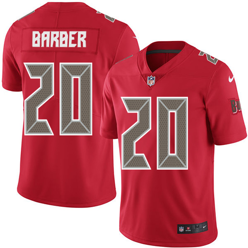 Nike Buccaneers #20 Ronde Barber Red Men's Stitched NFL Limited Rush Jersey - Click Image to Close